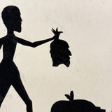 Beheading in Silhouette, Haunting and Unusual Old Cut Paper Work
