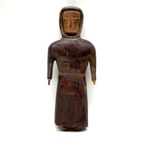 Striking (and Muscular!) Carved Monk with Very Delicate Belt and Dangling Cross