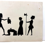 Beheading in Silhouette, Haunting and Unusual Old Cut Paper Work