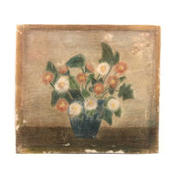 Charming French Vase of Flowers Crayon/Colored Pencil Drawing