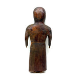 Striking (and Muscular!) Carved Monk with Very Delicate Belt and Dangling Cross