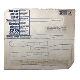 Daggers! Vintage Lewis Smith (1907-18988) Ink Drawing (with Baseball Bats on Reverse)