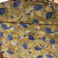 Early-Mid 19th C. Wallpapered Domed Trunk with Fantastic Blue and Newspaper Interior
