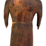 Striking (and Muscular!) Carved Monk with Very Delicate Belt and Dangling Cross
