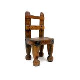 Charming Old Miniature Folk Chair Carved from Early Clothes Pins