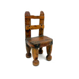 Charming Old Miniature Folk Chair Carved from Early Clothes Pins