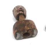 Pair of Diminuitive Old Carved Marionette Heads