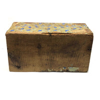 Early-Mid 19th C. Wallpapered Domed Trunk with Fantastic Blue and Newspaper Interior