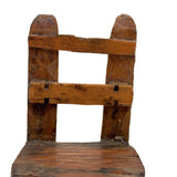 Charming Old Miniature Folk Chair Carved from Early Clothes Pins