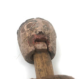 Pair of Diminuitive Old Carved Marionette Heads