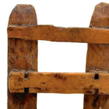 Charming Old Miniature Folk Chair Carved from Early Clothes Pins