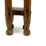 Charming Old Miniature Folk Chair Carved from Early Clothes Pins