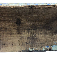 Early-Mid 19th C. Wallpapered Domed Trunk with Fantastic Blue and Newspaper Interior