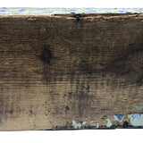 Early-Mid 19th C. Wallpapered Domed Trunk with Fantastic Blue and Newspaper Interior