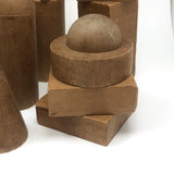 Lovely Antique Wooden Blocks, Assorted Including Many Geometic Solids
