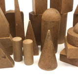 Lovely Antique Wooden Blocks, Assorted Including Many Geometic Solids