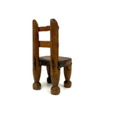 Charming Old Miniature Folk Chair Carved from Early Clothes Pins
