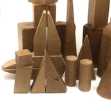 Lovely Antique Wooden Blocks, Assorted Including Many Geometic Solids