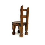 Charming Old Miniature Folk Chair Carved from Early Clothes Pins