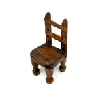 Charming Old Miniature Folk Chair Carved from Early Clothes Pins