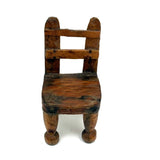 Charming Old Miniature Folk Chair Carved from Early Clothes Pins