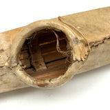 Unmanned Inuit Hide Over Wood Frame, Sinew Stitched Model Kayak, 12 Inches