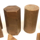 Lovely Antique Wooden Blocks, Assorted Including Many Geometic Solids