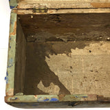 Early-Mid 19th C. Wallpapered Domed Trunk with Fantastic Blue and Newspaper Interior