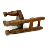 Charming Old Miniature Folk Chair Carved from Early Clothes Pins