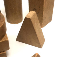 Lovely Antique Wooden Blocks, Assorted Including Many Geometic Solids