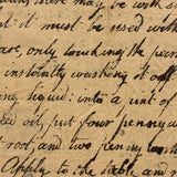 To Give a Fine Color to Mahogany and To Make a Strip Carpet, Earlier 19th C. Handwritten Instructions