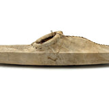 Unmanned Inuit Hide Over Wood Frame, Sinew Stitched Model Kayak, 12 Inches