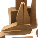 Lovely Antique Wooden Blocks, Assorted Including Many Geometic Solids