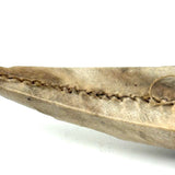 Unmanned Inuit Hide Over Wood Frame, Sinew Stitched Model Kayak, 12 Inches