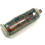 Early 20th Century Folk Art Ship in Mohan Meakin Bottle with Bridge, Houses and (Real) Rocky Shore