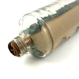 Early 20th Century Folk Art Ship in Mohan Meakin Bottle with Bridge, Houses and (Real) Rocky Shore
