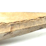 Unmanned Inuit Hide Over Wood Frame, Sinew Stitched Model Kayak, 12 Inches