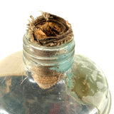 Early 20th Century Folk Art Ship in Mohan Meakin Bottle with Bridge, Houses and (Real) Rocky Shore