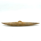 Unmanned Inuit Hide Over Wood Frame, Sinew Stitched Model Kayak, 12 Inches