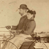 19th C. Cabinet Card Photo by Frank Henry Price with Hand-drawn Horse and Carriage