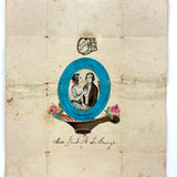 To Miss Judith George, Delightful c. 1830s Handmade Valentine with Webbed Paper Ring