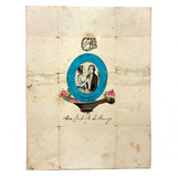To Miss Judith George, Delightful c. 1830s Handmade Valentine with Webbed Paper Ring