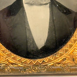 Handsome Gentleman in Formal Attire, c. 1860s Ninth Plate Ambrotype In Foil Wrap