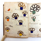 Exquisite Diminutive (but Very Dense) 1850s Hair Wreath Memento Book