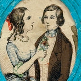 To Miss Judith George, Delightful c. 1830s Handmade Valentine with Webbed Paper Ring