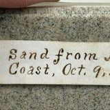Sand from the Atlantic, 1883: Lovely and Evocative Small Glass Bottle with Delicately Hand-written Label