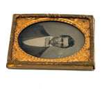Handsome Gentleman in Formal Attire, c. 1860s Ninth Plate Ambrotype In Foil Wrap