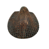 (Feels One Part Treen, One Part Tramp)  Earlier 20th Century Carved Wooden Clam Shaped Box, Believed Japanese