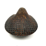 (Feels One Part Treen, One Part Tramp)  Earlier 20th Century Carved Wooden Clam Shaped Box, Believed Japanese