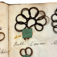 Exquisite Diminutive (but Very Dense) 1850s Hair Wreath Memento Book